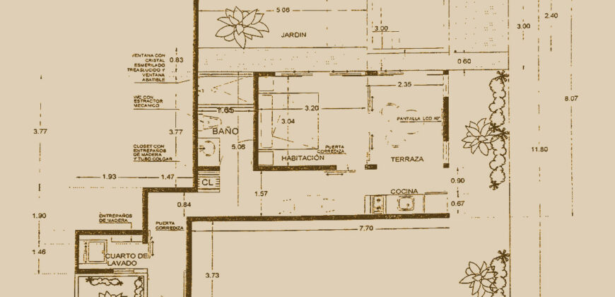 Garden house condo with private yard and plunge pool